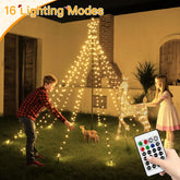 Christmas Tree Lights 340 LED Warm White Outdoor Fairy Lights with Star & Remote